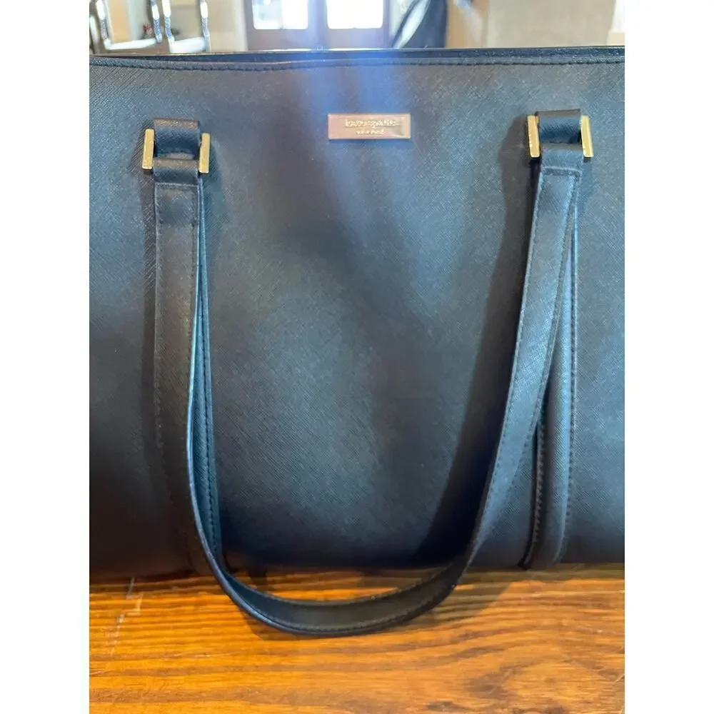 Kate Spade Newbury Lane Miles Black Saffiano Leather Tote Shoulder Bag